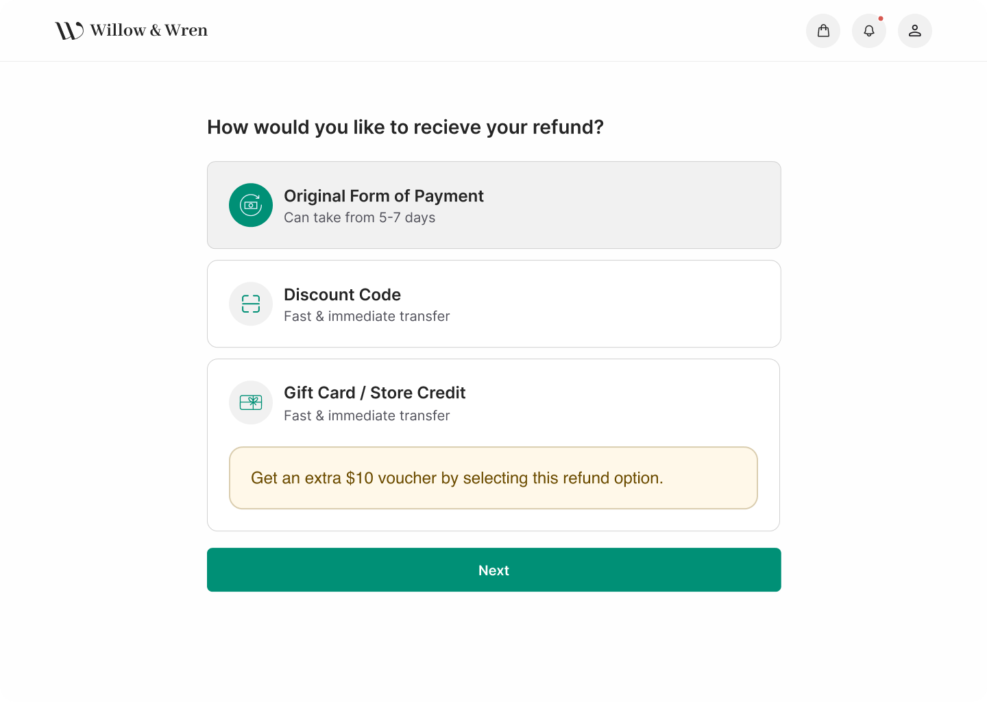 Refund Modes - 2x